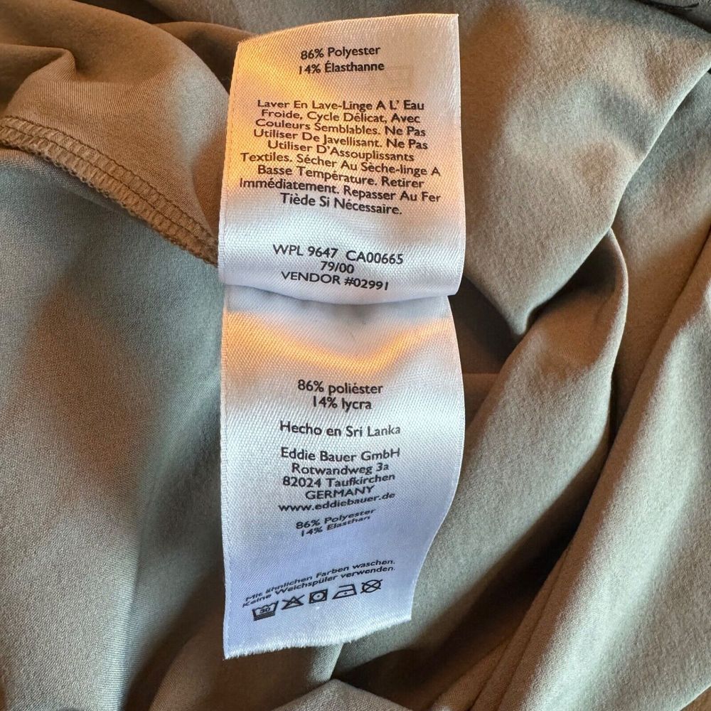Eddie Bauer‎ Athleisure Dress Olive Green Purple Geometric AOP Stretch Travel XS - Picture 13 of 16